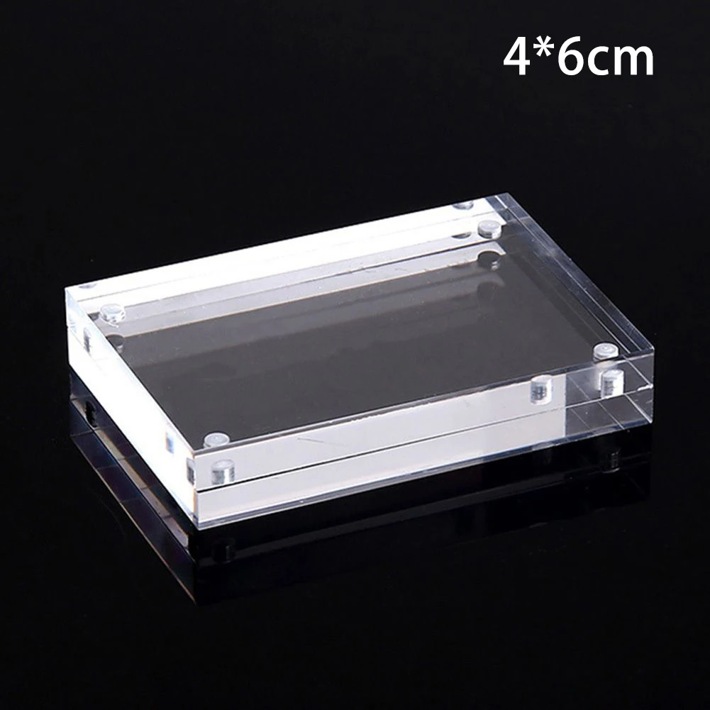 

Acrylic Picture Photo Frame Magnetic Photocard Holder Poster Display Stand Album Thick 10+10mm Photo Protection Desktop Ornament