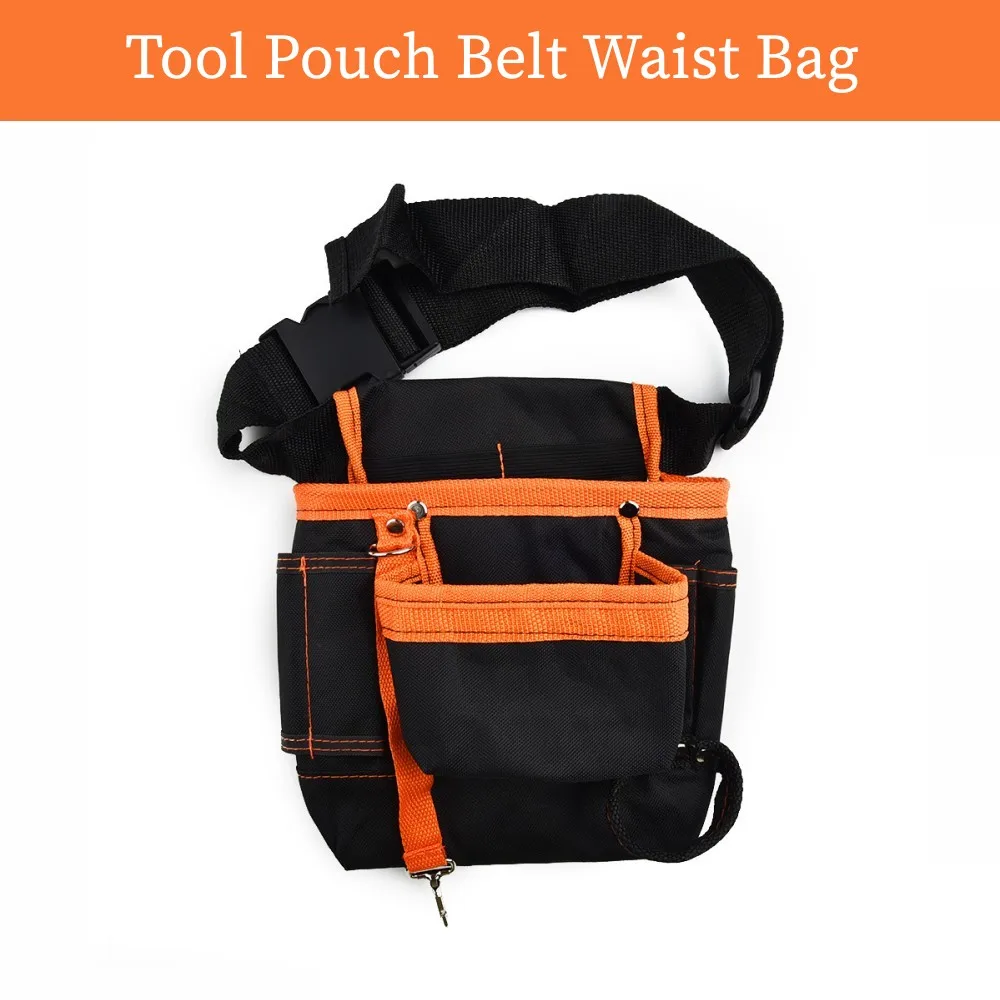 

Tool Pouch Belt Waist Bag Oxford Cloth 7 Pocket Holster Storage Holder Electrician Repair Tools Bags Random Color