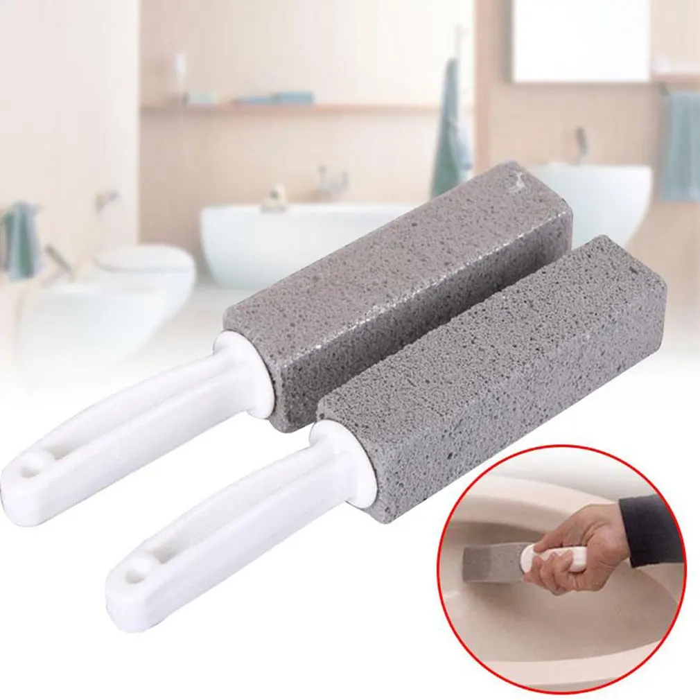 

1 Pc Toilets Brushes Natural Pumice Stone Cleaning Stone Cleaner Brush With Long Handle for Toilets Sinks Bathtub Plastic Handle