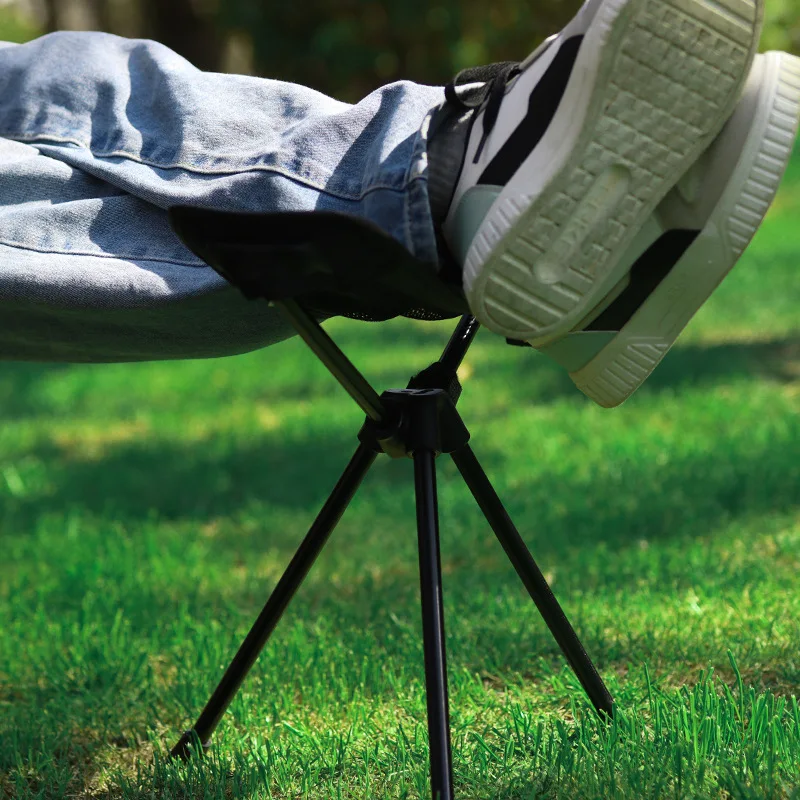 Портативный складной стул для кемпинга с подставкой ног
