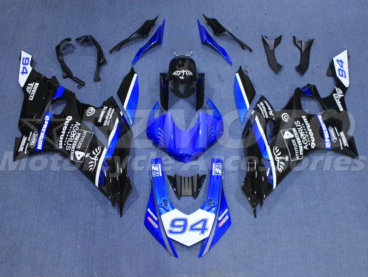 

НОВЫЕ комплекты обтекателей для мотоциклов из АБС-пластика, подходят для Yamaha YZF 600 R6 2017 2018 2019 R6 17 18 19 20, комплект кузова, синий, черный, номер 94