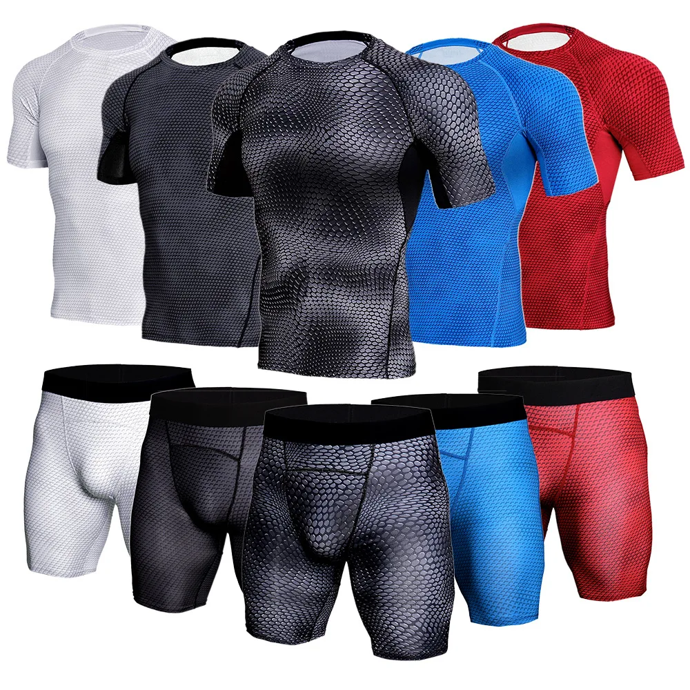 

2022 New BJJ MMA Work Out Compression Rashguard T Shirt Men Exercise Fitness Tights Bodybuild Cross fit Rash Guard