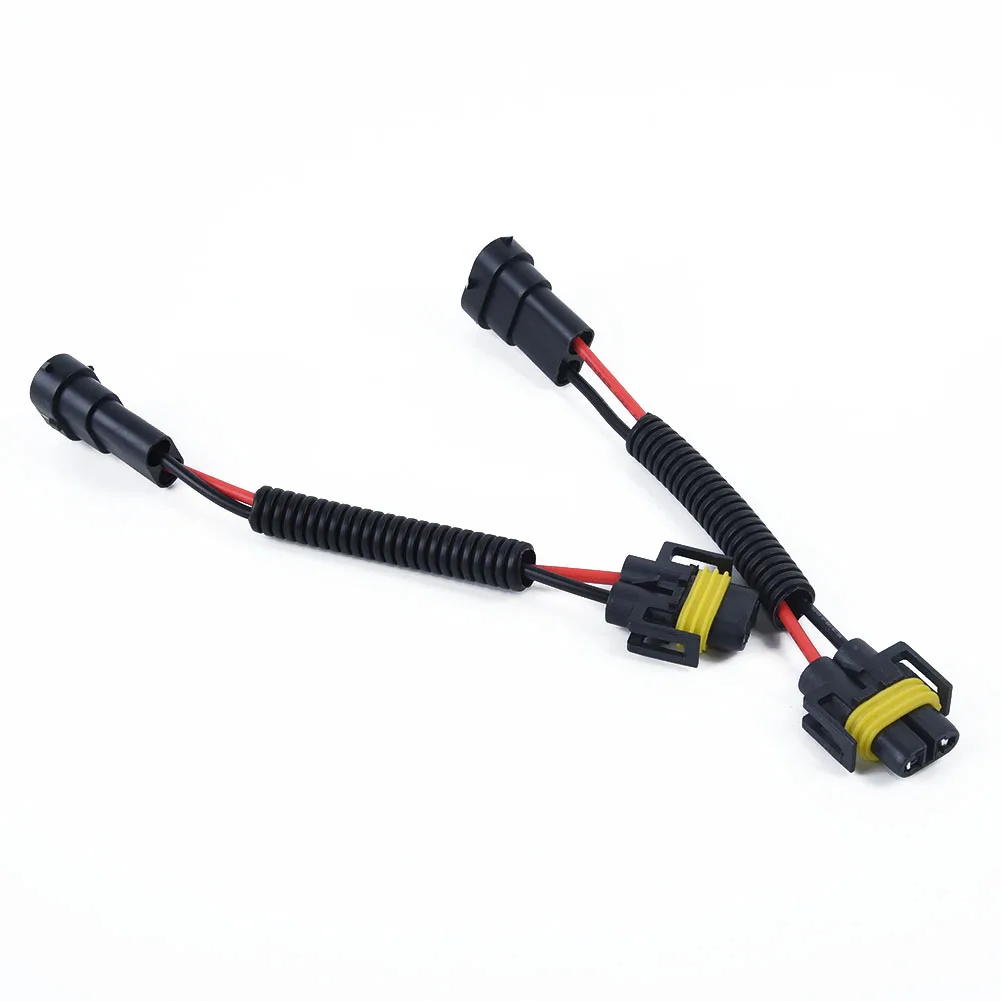 

2pcs Car H11 H8 H9 Wiring Headlights Lamp Extension Sockets Adapter Nylon Plugs Pre-wired Male Female Pair Kit