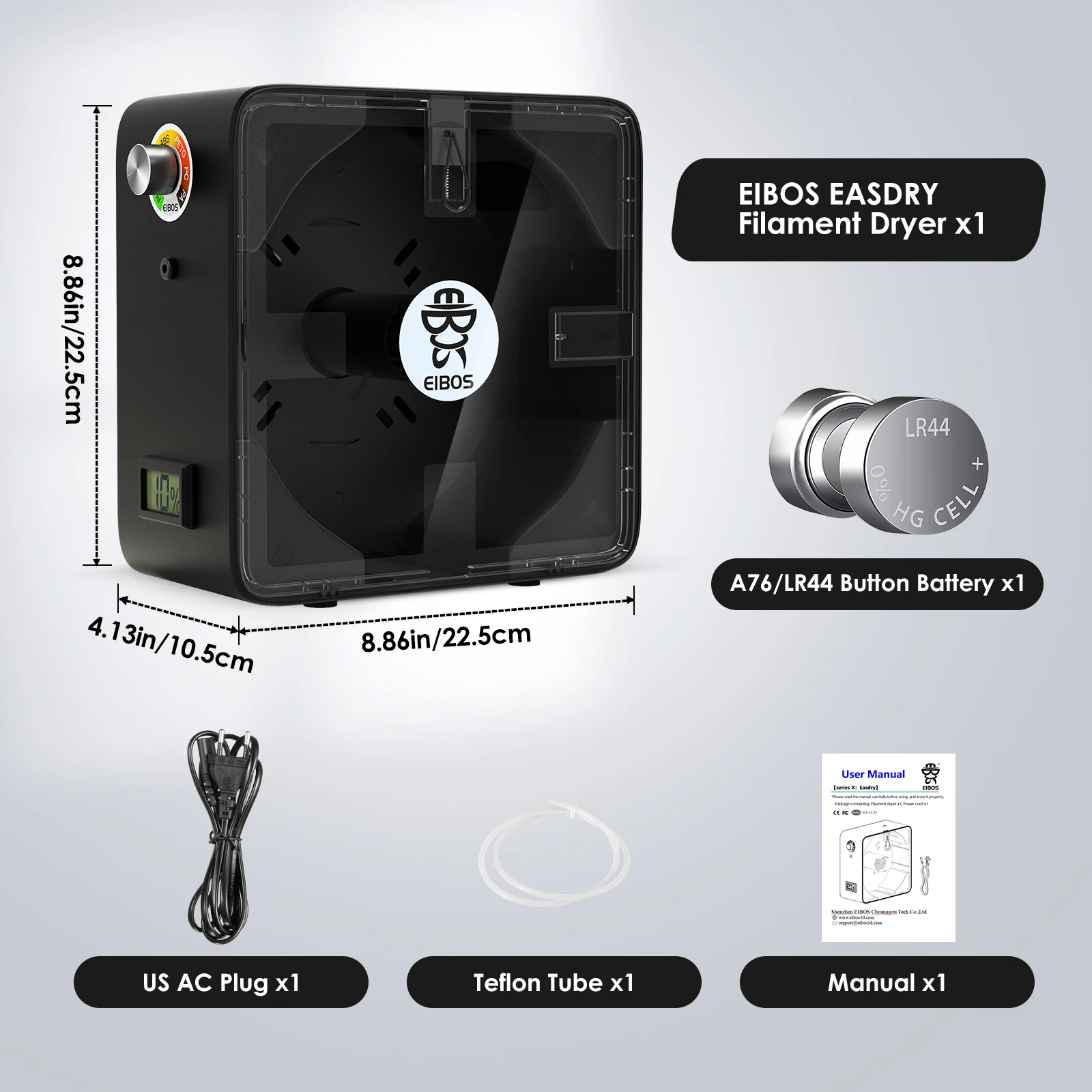 Сушилка для наполнителя Eibos с 3d-печатью коробка хранения вентилятором