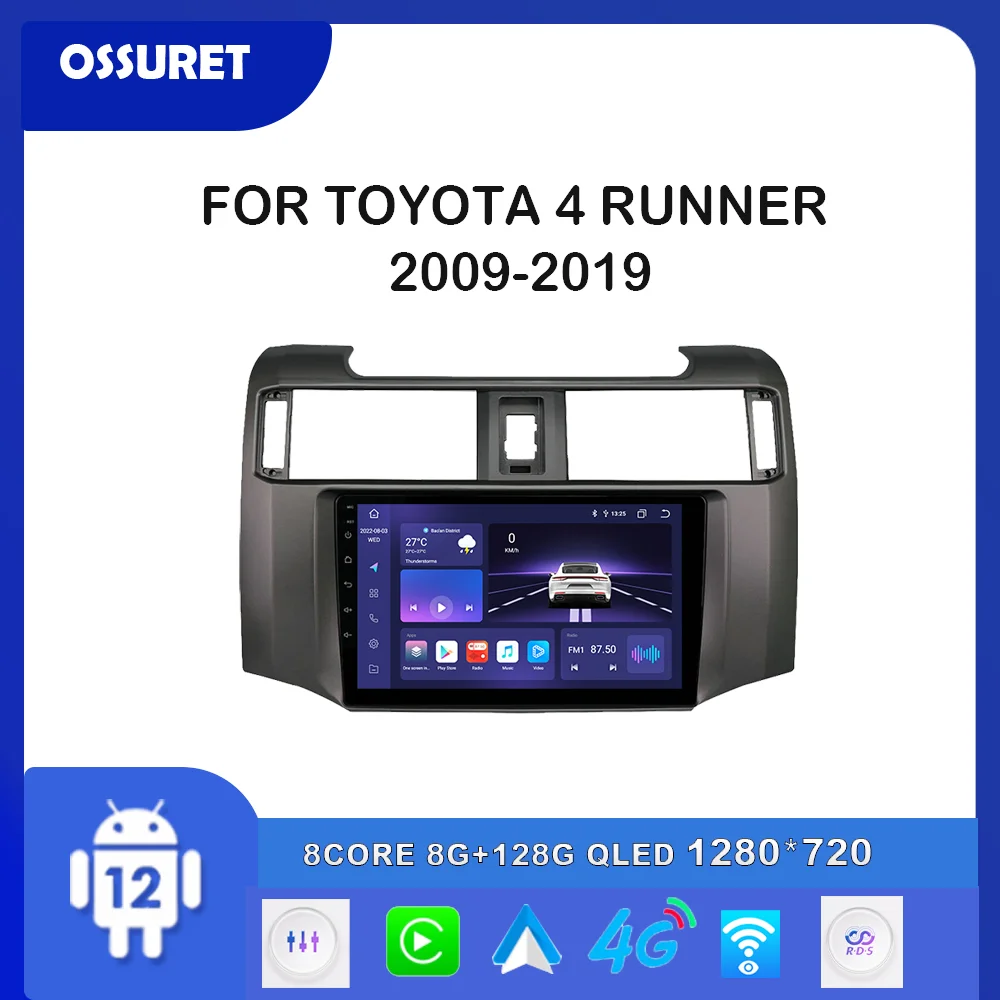 

2din Android 12 Car radio For Toyota 4Runner 2009-2019 4 Runner Multimedia Video player Gps Navigation Stereo 4G WIFI Carplay