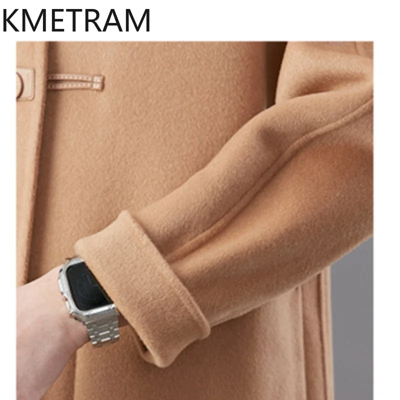 KMETRAM 100% Prawdziwa Wełniana Kurtka Kobiety Luksusowy Zimowy Długi Płaszcz Wysokiej Jakości Odzież Damska Nowość w Odzieży Wierzchniej