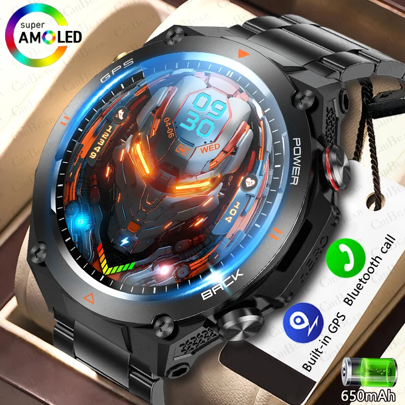 Смарт-часы ChiBear с GPS 1 45 дюйма 650 мАч пульсометром