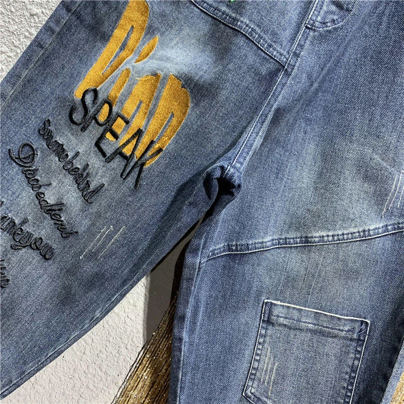 Женские хлопковые джинсовые брюки повседневные свободные винтажные джинсы в