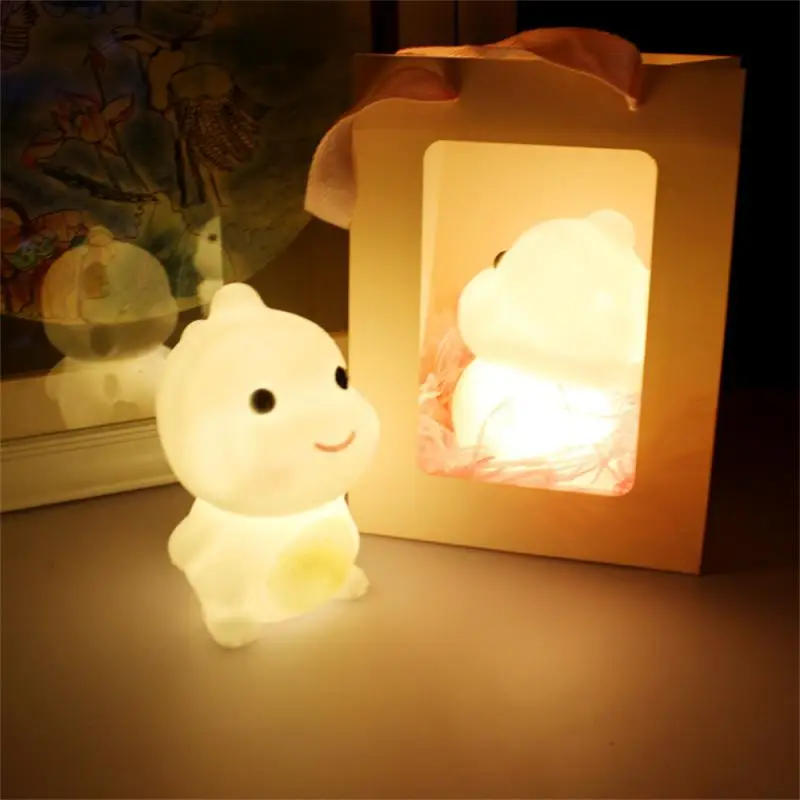 

Night Light Lighting Illumination Child Vinyl Home Furnishing Led Practical Gifts Bedroom Small Dinosaur Portable Simple Cartoon