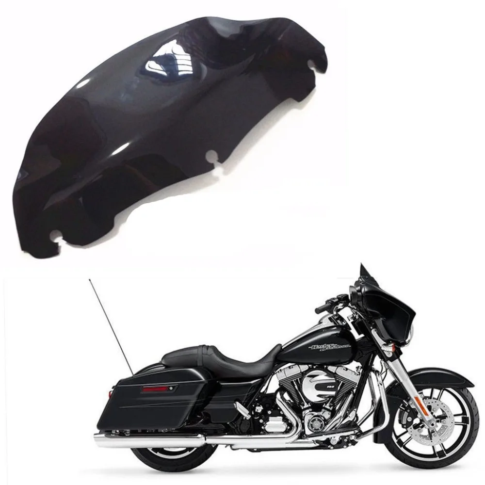 

Black 7" Wave Windscreen Windshield For 2014-2016 Harley Street Electra Glide Models