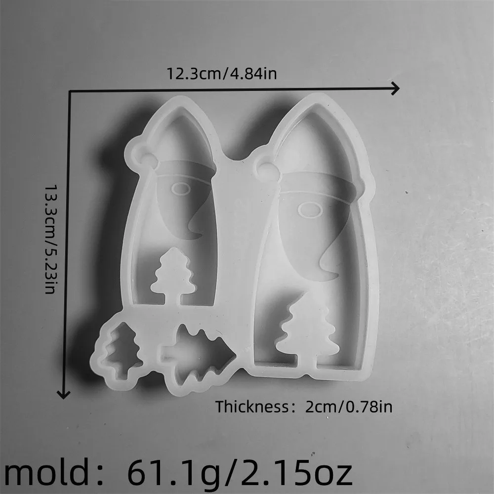 Высокое качество орнамент Санта-силиконовая форма Рождественская елка Декор для