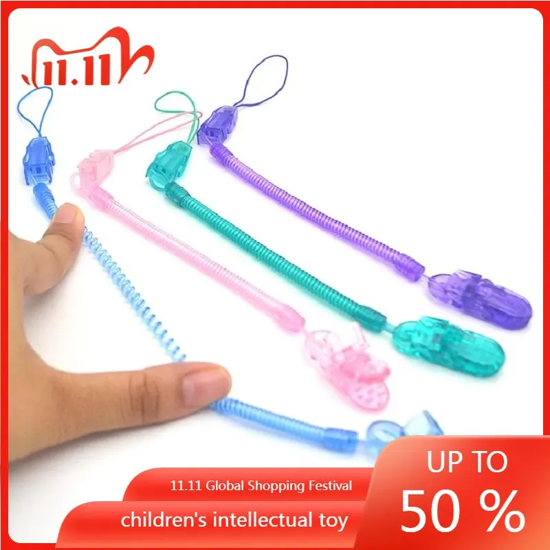 

2022 Baby Infant Toddler Pacifier Spring Soother Nipple Clip Chain Holder Strap Baby Chew Toy