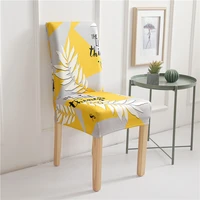 2022 new european and american style elastic chair cover restaurant printing elastic seat cover multifunctional chair cover