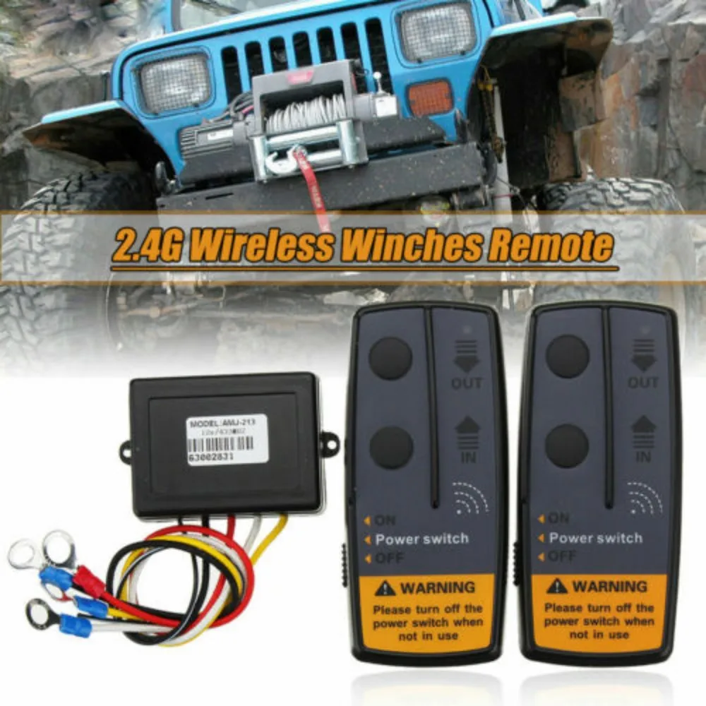 

2,4G 12V 24V 100ft 30M двойной телефон цифровые беспроводные лебедки дистанционное управление комплект восстановления для Jeep ATV SUV Trailer