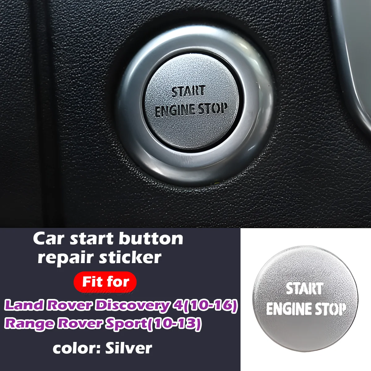 

Для Range Rover Sport L320 кнопка запуска двигателя, кнопка остановки, черная хромированная крышка кнопки зажигания для Discovery 4 Lr4 2010-2016