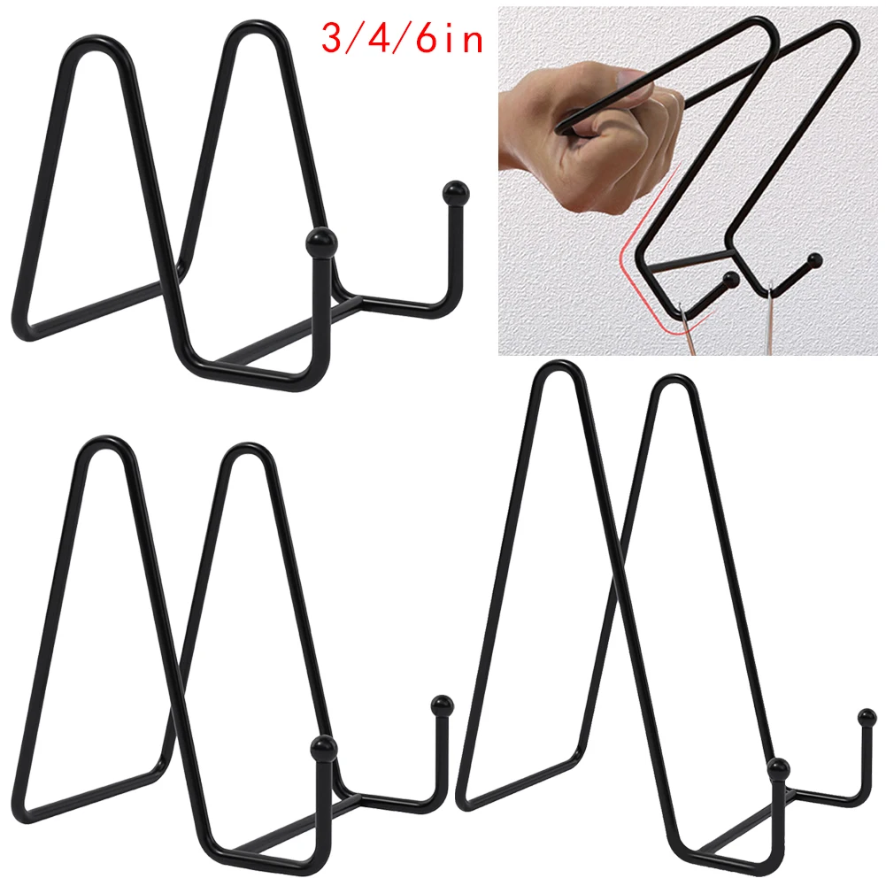 

1PCS Iron Frame Storage Rack Diy Picture Frame Black Iron Plate Display Stand Rack Easel Storage Stand For Home Accessories
