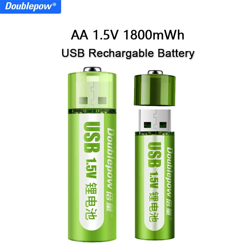100% реальная емкость в AA батарея МВт/ч USB перезаряжаемая литий-ионная батарея для небольшого вентилятора пульта дистанционного управления батареей мыши