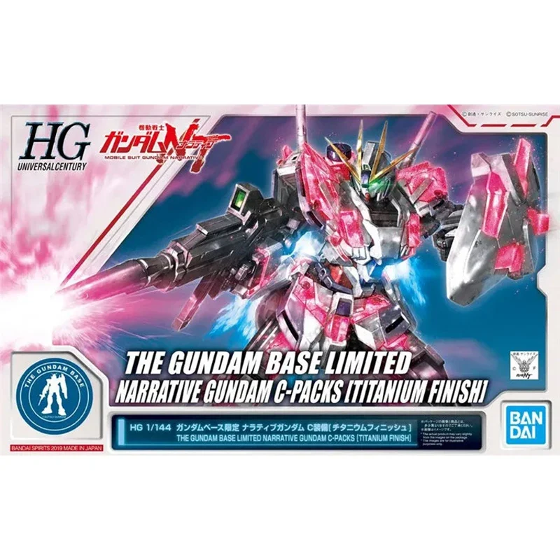 

Anime Figure Bandai Gundam HGUC 1/144 NT THE GUNDAM BASE LIMITED Assembly Model NARRATIVE GUNDAM C-PACKS TITANIUM FINISH Toys