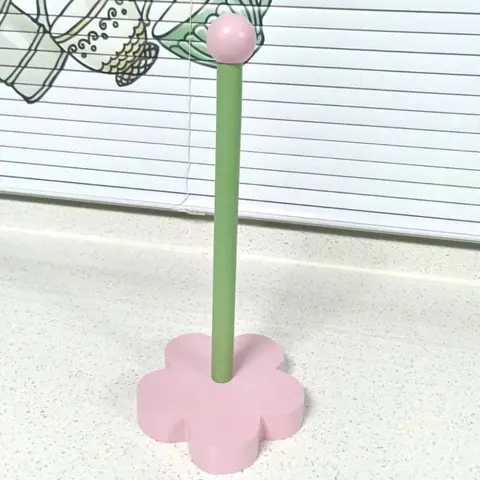 Стойка для рулонной бумаги с цветком тюльпана, милая современная деревянная полка для хранения полотенец, экономия места, домашний декор, подставка для салфеток, ванная комната