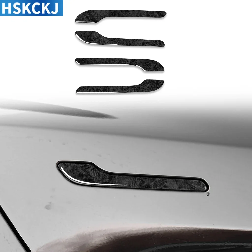 Для Tesla Model Y 2020+ для модели 3 2017—2022 автомобильные аксессуары под дерево дверной