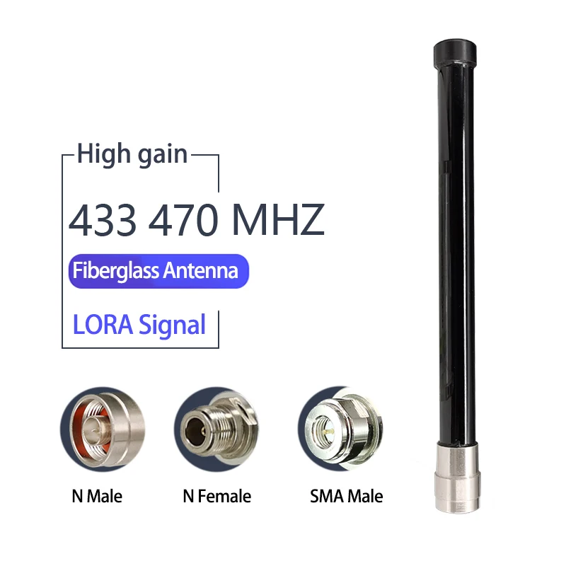 LORA Antenna 433/470MHz Outdoor Long Range Omni Signal Booster Amplifier Waterproof FRP Antenna for AP Station Base Iot Gateway