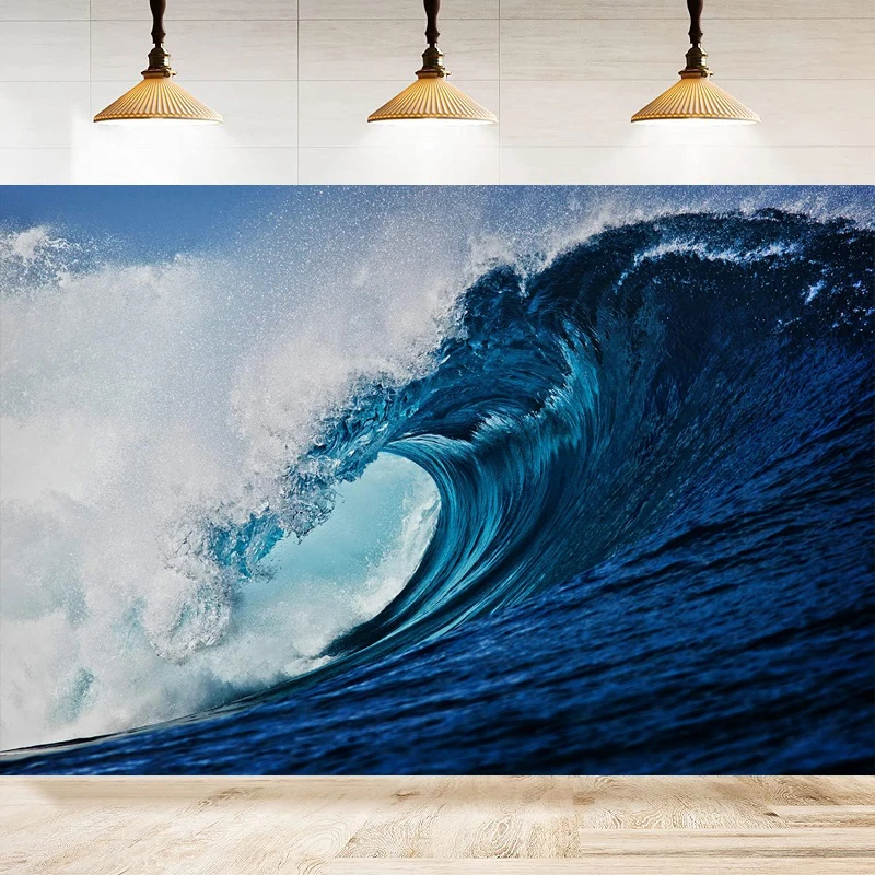 Фон для фотосъемки великолепный тропический летний океан морская волна голубая