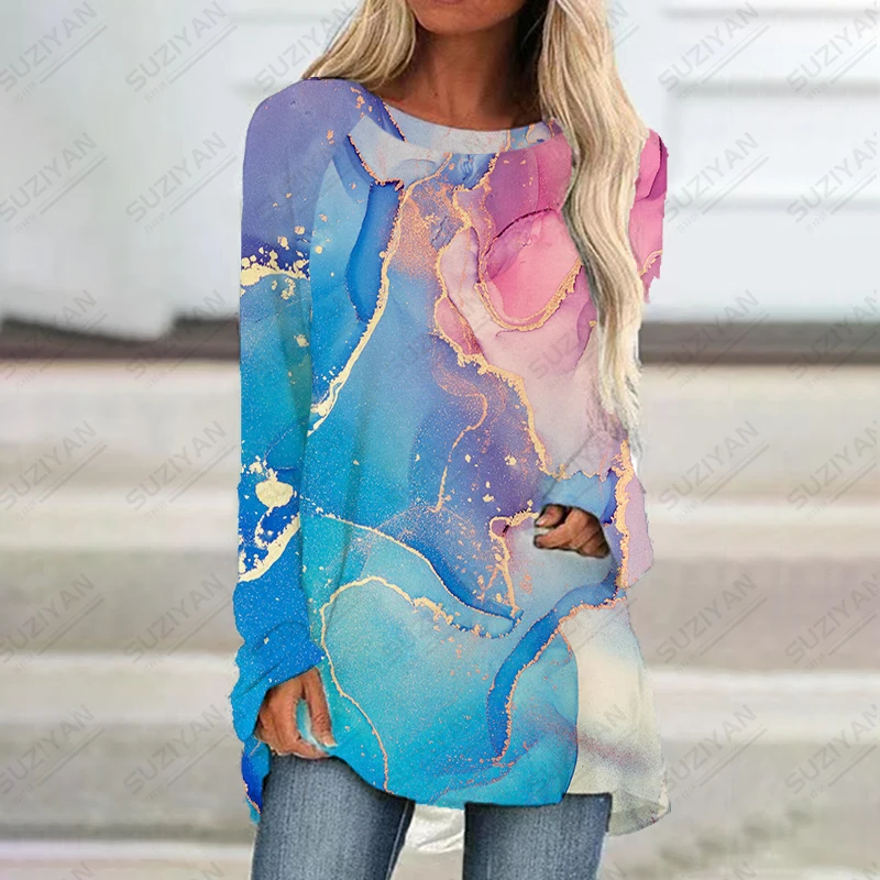 

2023 Fashion 3D Printing Dress Spring and Autumn High Quality Dress Women's Long Sleeve Dress Loose Casual Dress