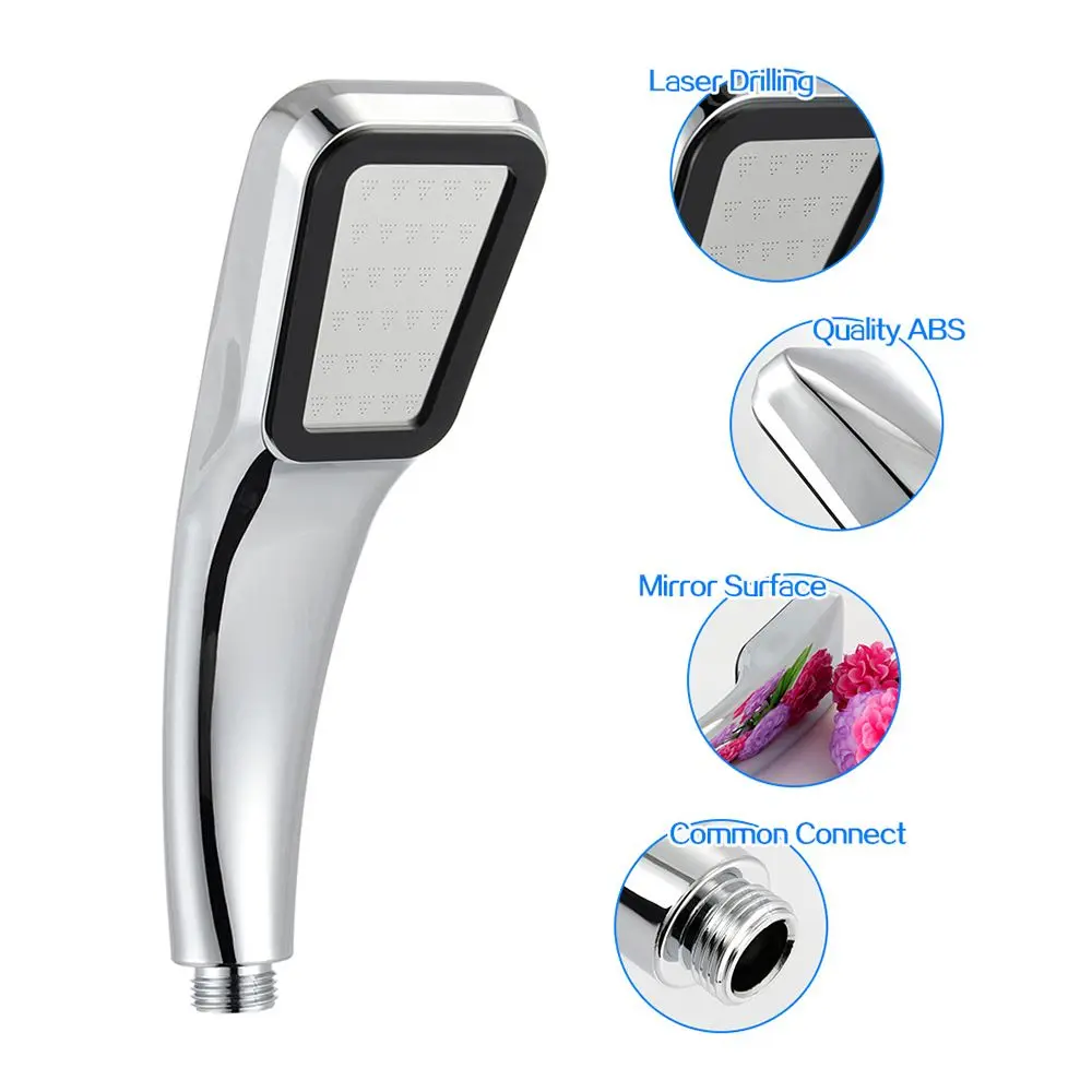 głowica prysznicowa ze stali nierdzewnej z 300 otworami Chromowany prysznic do kąpieli Wysokociśnieniowa ręczna kwadratowa gł...