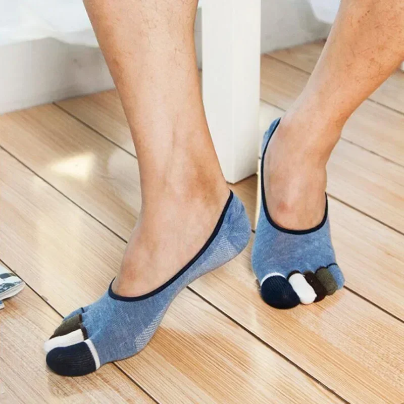 Носки мужские с низким вырезом хлопковые черные кофейные синие серые летние BDS099