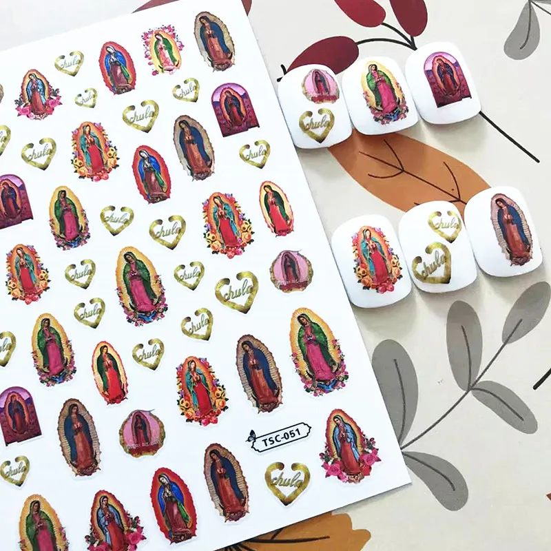 

Самоклеящиеся 3D-Наклейки для ногтей с изображением Иисуса