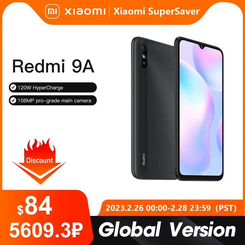 

Xiaomi Redmi 9A Global Version 2GB RAM 32GB ROM Smartphone Brand New Telephone MTK Helio G25 Octa Core Redmi9a 32 Mobile Phone