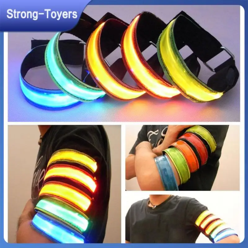 

Улучшенная Регулируемая уличная лампа, светящийся нарукавник с 3 режимами работы, для езды на велосипеде и бега, 7 цветов, легкий вес
