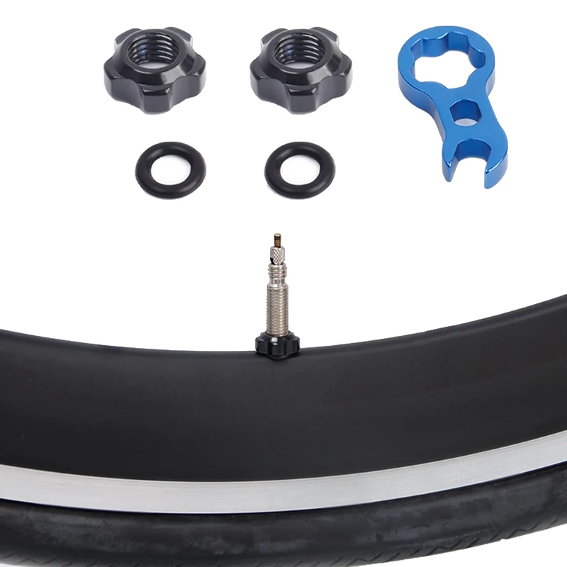 

Tire Valve Core Nut Screw With Installation Wrench Rod Road Mountain Bike Bicycle Gas Air Nozzle Portable Outdoor Cycling Tools