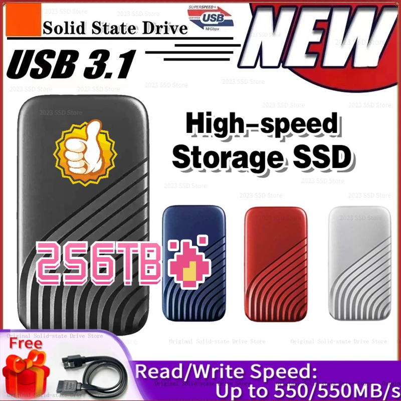 

256TB External Hard Drive USB 3.1 Solid State Hard Disk Is Used for Notebook Disco Duro 2TB 4tb 8tb SSD External Hard Disk Hdd