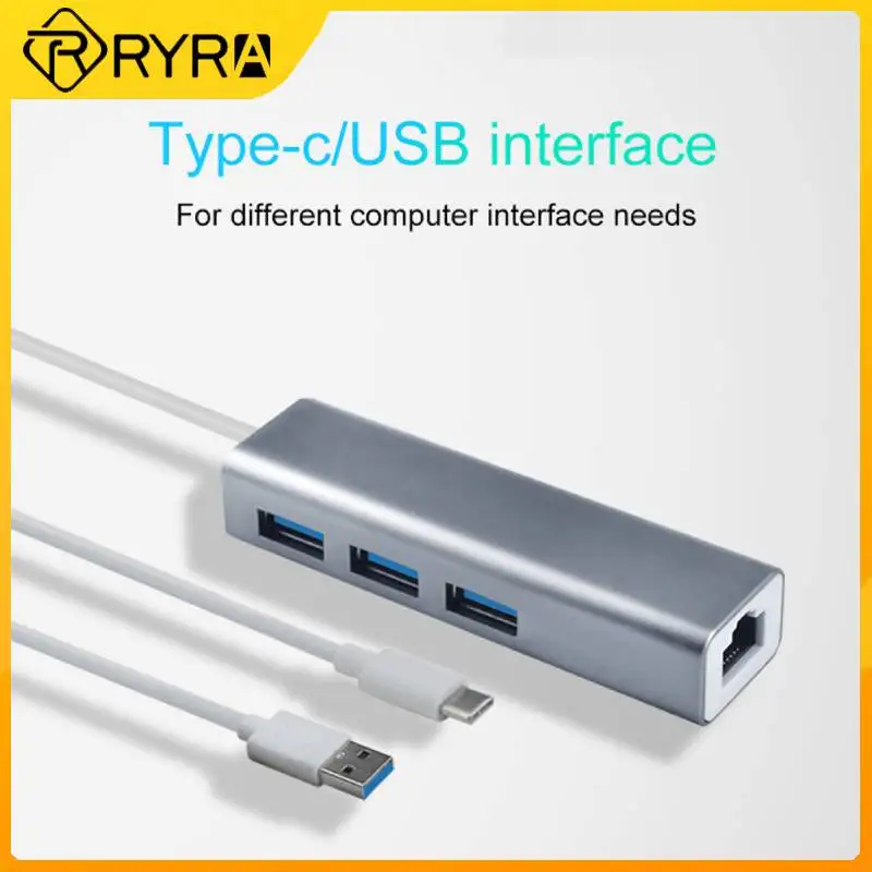 

Сетевая карта RYRA USB Ethernet, 3 порта, высокоскоростной концентратор USB 3,0 к RJ45 1000, адаптер Ethernet, свободный драйвер, аналогичная локальная сеть для Macbook