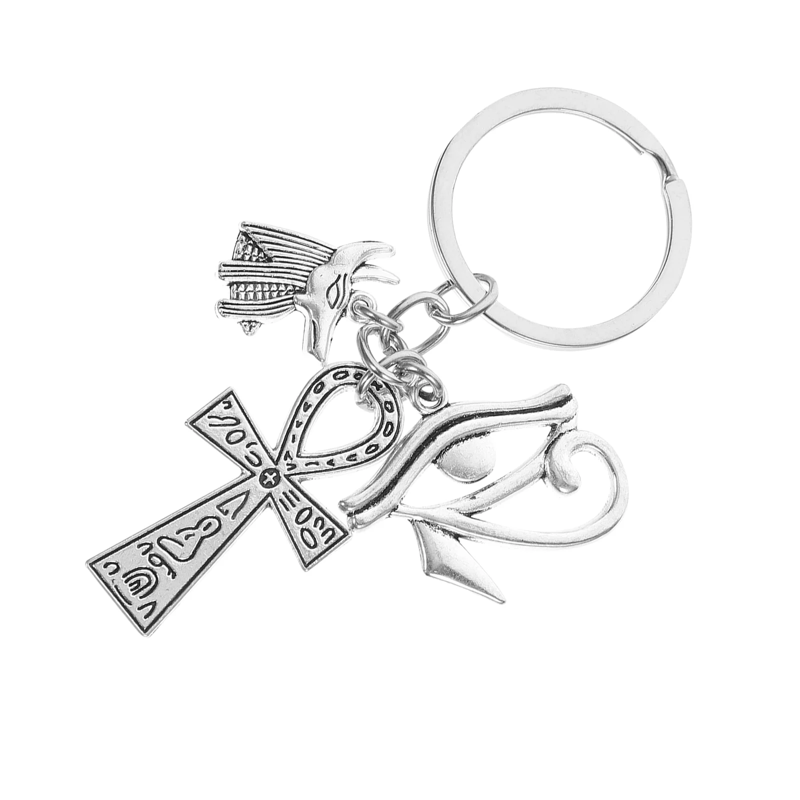 

Keychain Pendant Egyptian Cross Eyeegypt Symbol Key Anubis Ankh Keychains Keyring Charm Life Ring Religious Ancient Bag Backpack