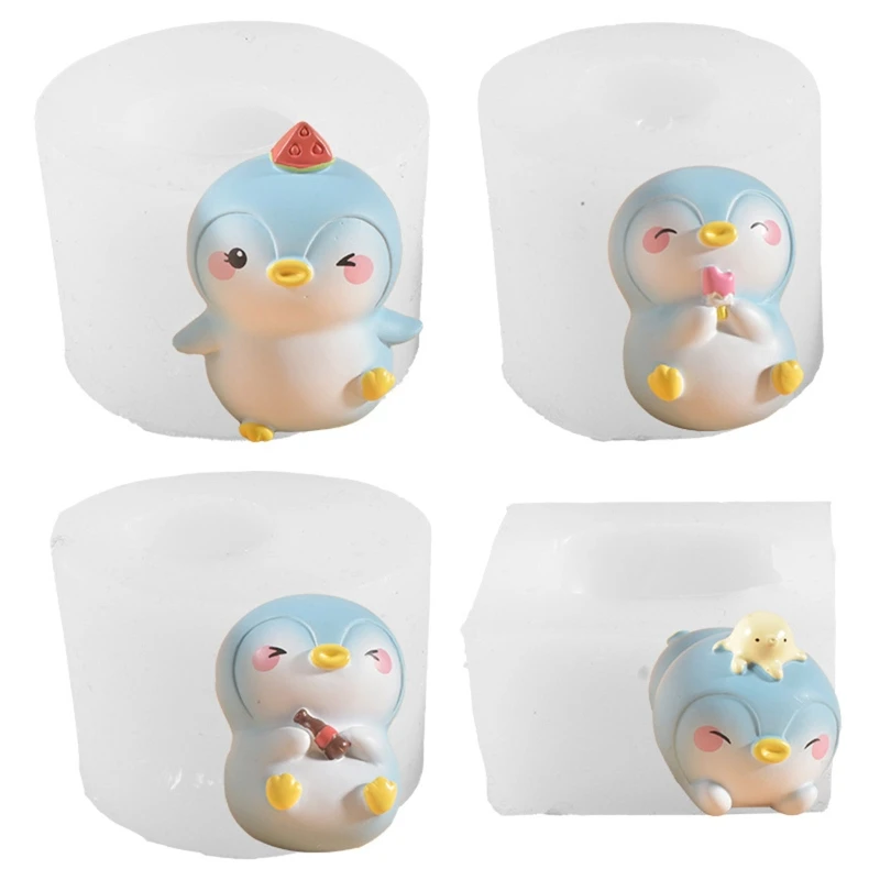 

Силиконовая 3D форма в виде пингвина, искусственная свеча, рукоделие, форма для самостоятельного изготовления, инструмент для украшения аро...
