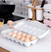 egg storage box anti collision breakage egg fresh keeping storage box kitchen with lid buckle type can stack 1218 grid egg box