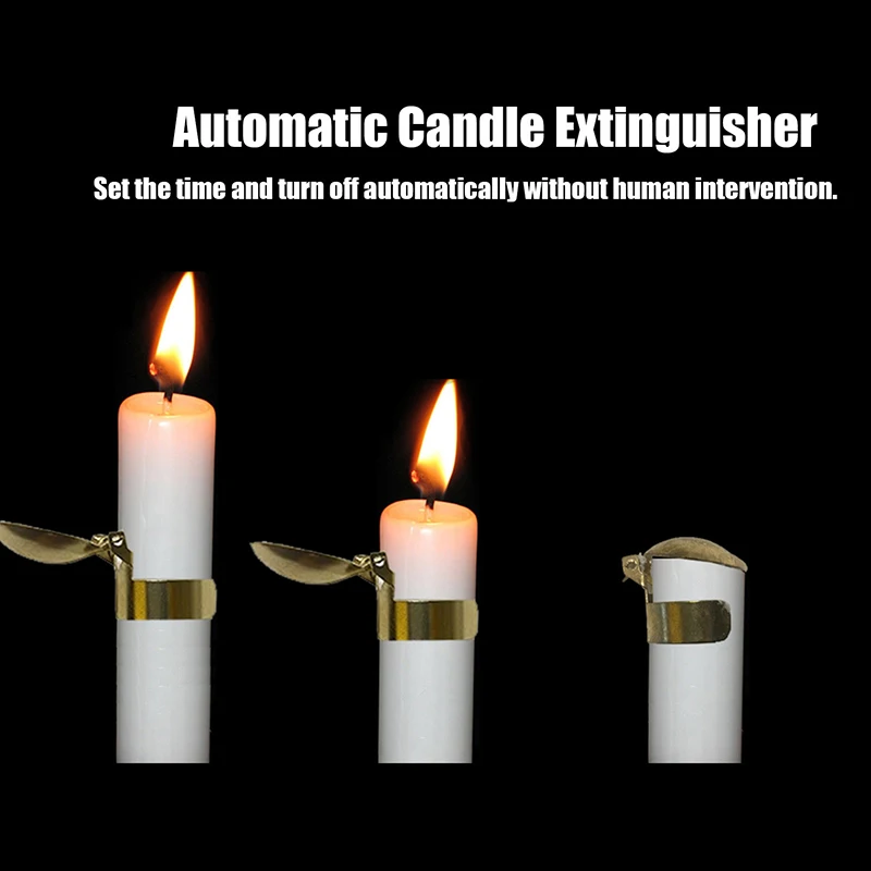 

Gold Silver Automatic Candle Snuffer Fire Extinguisher Candle Flame Safely Wick Flame Extinguishing Clip For Home Indoor Outdoor