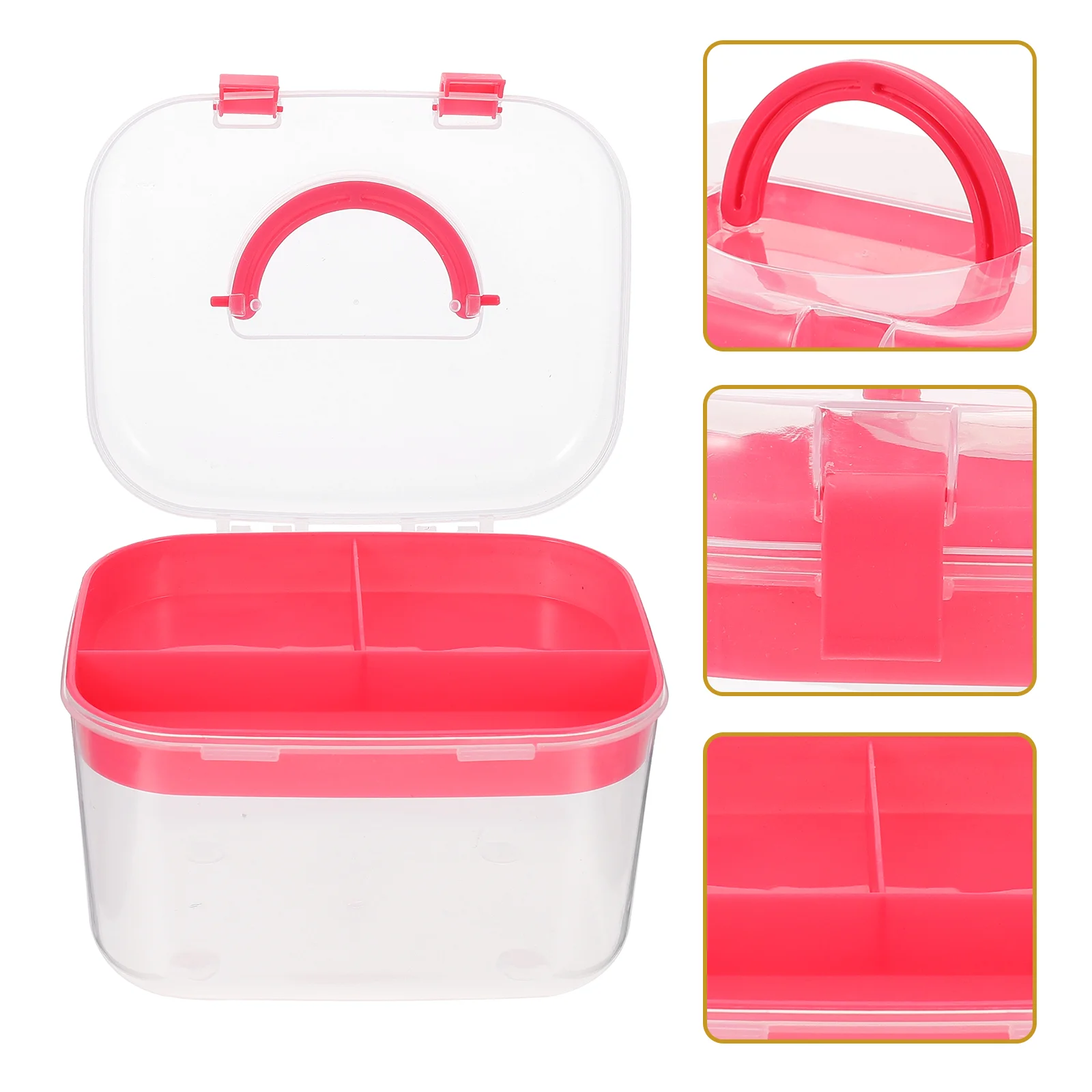 

Box Storage Organizer Case Craft Aid First Makeup Tool Handle Sewing Bin Container Manicure Embroidery Car accessories