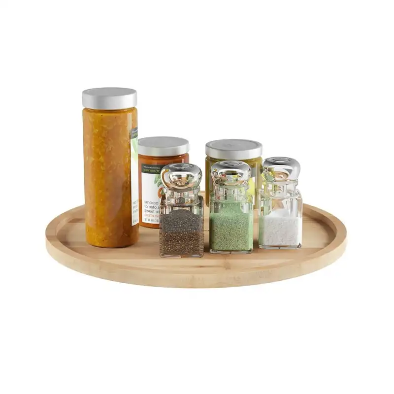 

Single-Tier Bamboo Lazy Susan (Natural Wood)