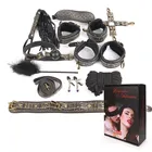 КОМПЛЕКТ БДСМ(наручники, ошейник с поводком, верёвка, фиксатор и др..
