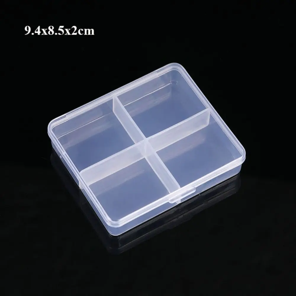 Квадратный пластиковый прозрачный ящик для хранения инструментов, контейнер для ювелирных изделий, бусин, коробка для аксессуаров для электроинструментов, мелкие предметы, органайзер для мелочей, чехол