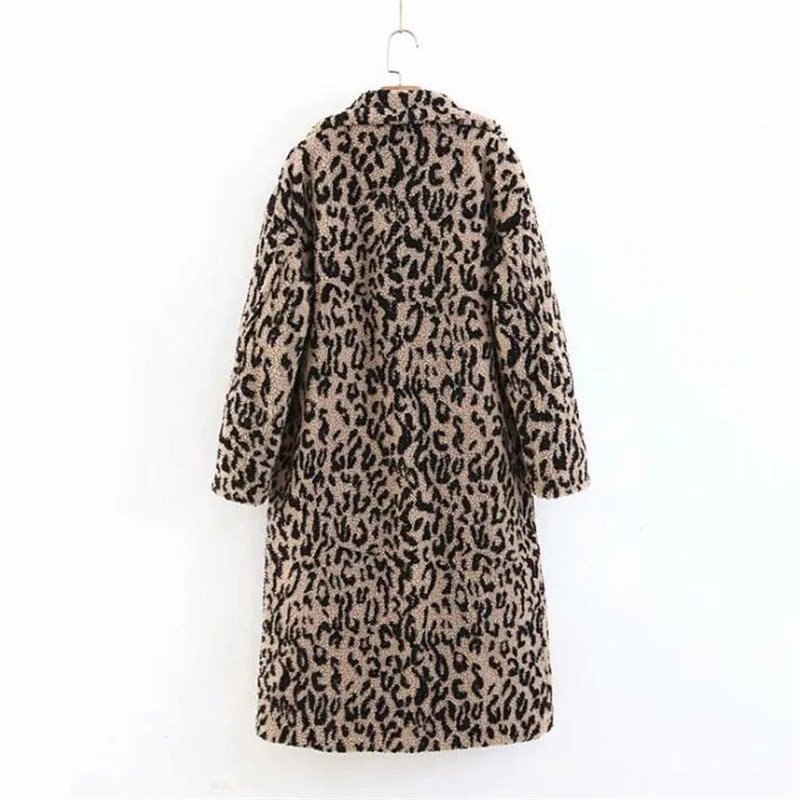Autumn long faux mink fur leather jacket womens warm Suit collar leopard fur leather coat women jackets winter thicken b553 enlarge