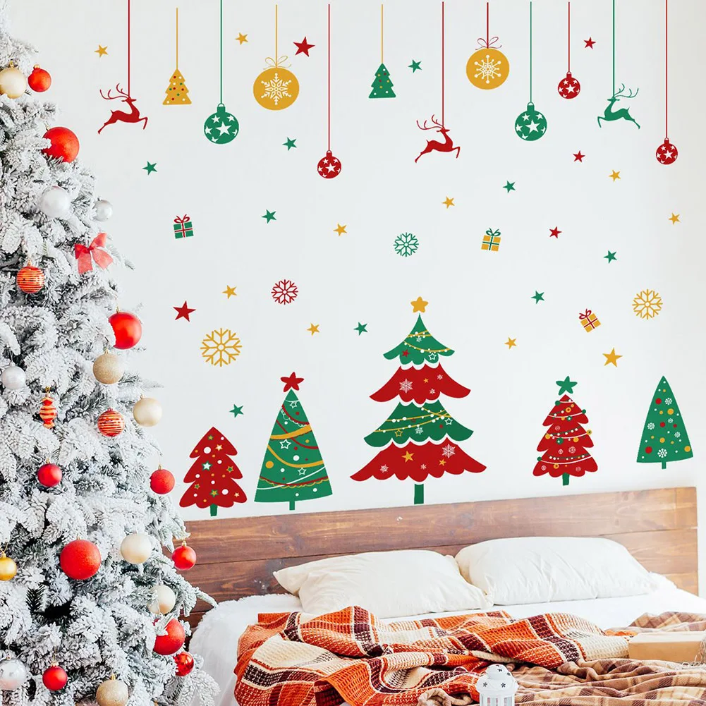 

Sticker Wall Sticker Christmas DIY Application Removable Wall Home Wall Stickers Xmas Tree 11.81*35.43in Durable