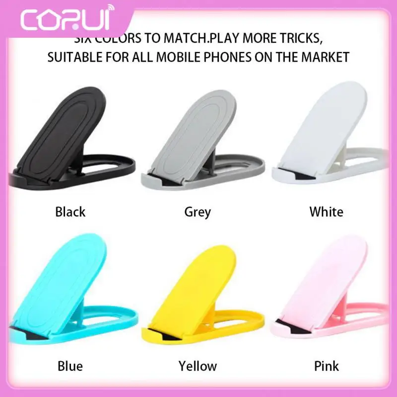 

Desktop Support Phone Stand Portable Mobile Phone Support Folding Plastic Smartphone Mount Folding Phone Accessories Plastic