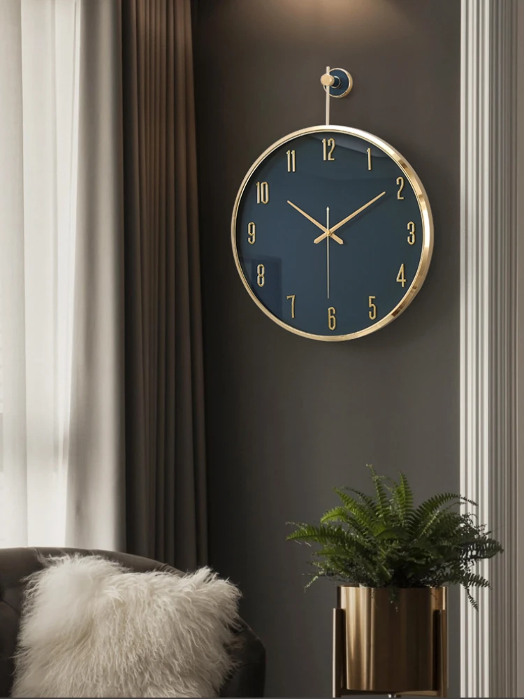 

Luxury Metal Wall Clock Modern Living Room Nordic Art Simple Creative Silent Fashion Digital Wall Clock Bedroom Home Decoration