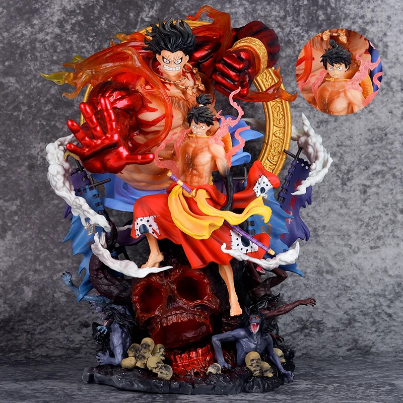 

One Piece GK Luffy Fancy Wano Country Series Spirits Fudo Myo Large Figure Statue Model Toy Decoration Collection Toy Gifts
