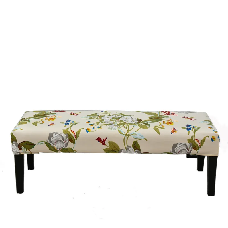 

Stretch printed thickened dining chair cover piano stool cover bench cover bench chair cover suitable for office use