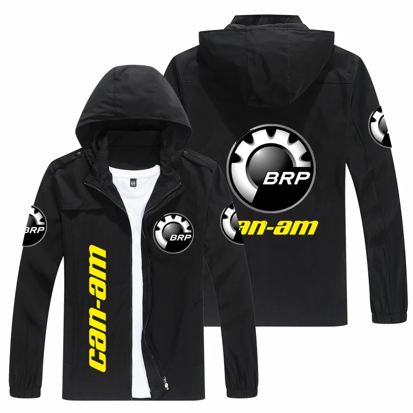

2023 spring and autumn men's CAN-AM logo Hooded Jacket popular print casual fashion loose rider jacket men's street Basebal